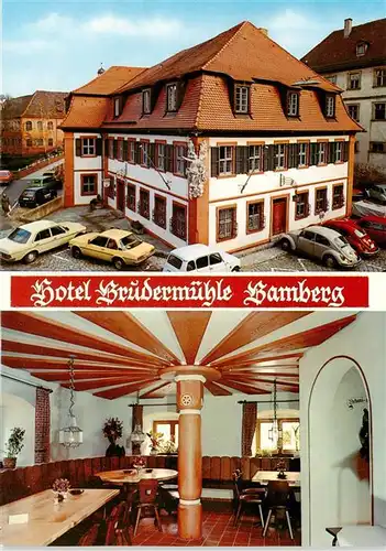 AK / Ansichtskarte  Bamberg Hotel Brudermuehle Gastraum