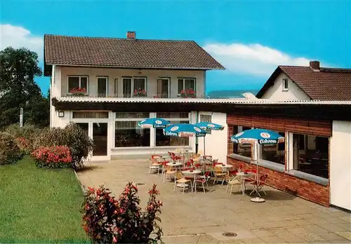 AK / Ansichtskarte 73910976 Steinberg_Gedern Pension Waldcafe Terrasse