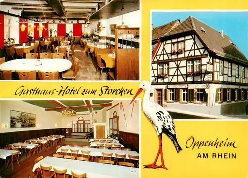 AK / Ansichtskarte 73910977 Oppenheim Gasthaus Hotel zum Storchen Gastraeume