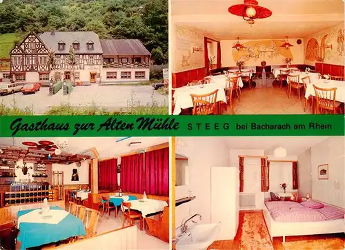 AK / Ansichtskarte  Steeg_Bacharach Gasthaus zur Alten Muehle Gastraeume Zimmer