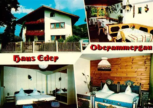 AK / Ansichtskarte  Oberammergau Haus Eder Gastraum Gaestezimmer