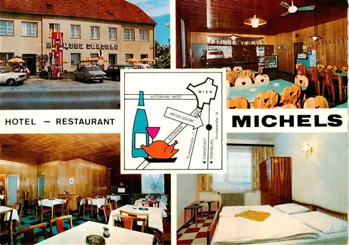 AK / Ansichtskarte 73910984 Weigelsdorf Hotel Restaurant Michels Gastraeume Zimmer