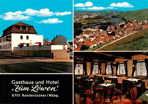 AK / Ansichtskarte 73910989 Randersacker Gasthaus Hotel Zum Loewen Gastraum Panorama