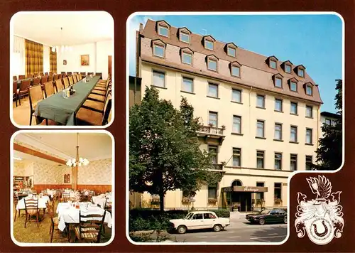 AK / Ansichtskarte  Wuerzburg_Bayern Hotel Amberger garni Gastraeume