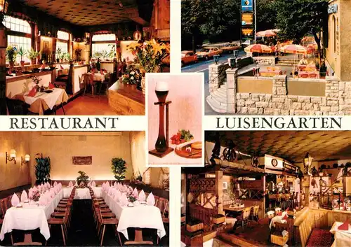 AK / Ansichtskarte 73910993 Wuerzburg_Bayern Restaurant Luisengarten Gastraeume Terrasse
