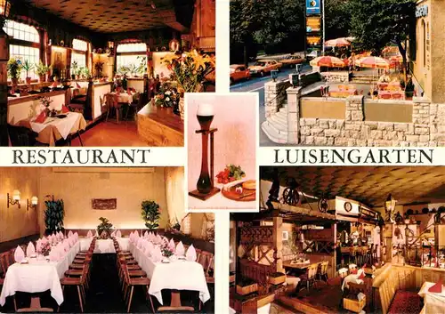 AK / Ansichtskarte  Wuerzburg_Bayern Restaurant Luisengarten Gastraeume Terrasse