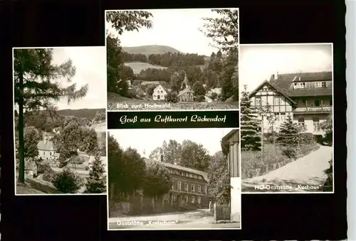 AK / Ansichtskarte 73911063 Lueckendorf Panorama Blick zum Hochwald Gaststaette Kretscham HOG Kurhaus