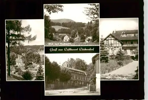 AK / Ansichtskarte  Lueckendorf Panorama Blick zum Hochwald Gaststaette Kretscham HOG Kurhaus