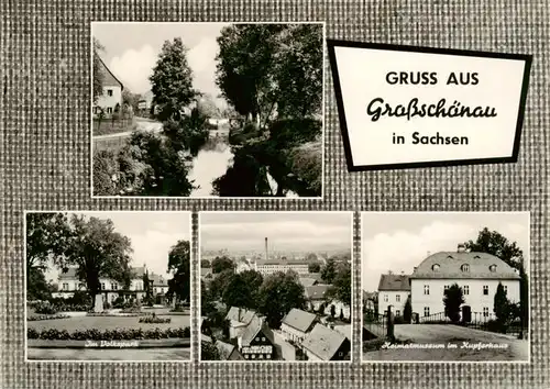 AK / Ansichtskarte  Grossschoenau_Sachsen Teilansichten Volkspark Heimatmuseum im Kupferhaus