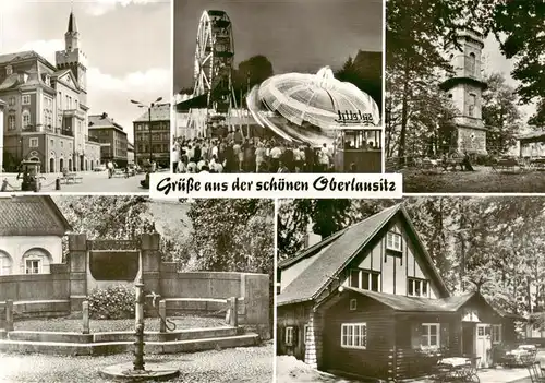 AK / Ansichtskarte  Oberlausitz_Region Rathaus Loebau Volksfest Jacobimarkt Neugersdorf Turm auf dem Kottmark Gruendungsstaette am Buettnerborn Blockhaus zum Waldfrieden Friedersdorf