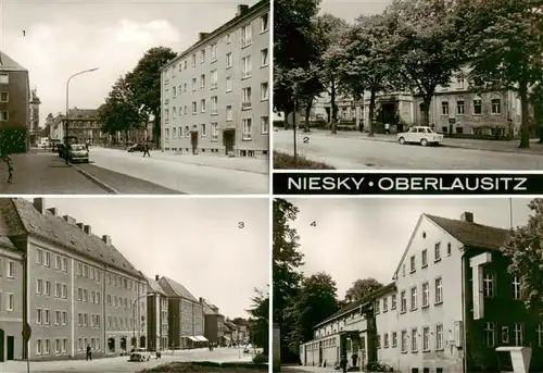 AK / Ansichtskarte  Niesky_Oberlausitz_Sachsen Friedrich-Engels-Strasse Rathaus Zinzendorfplatz Karl-Marx-Strasse Kulturhaus Herbert Balzer