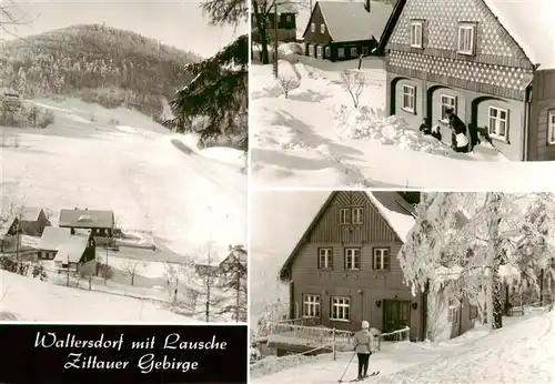 AK / Ansichtskarte  Waltersdorf_Zittau Winterpanorama Blick zur Lausche Ortsmotive