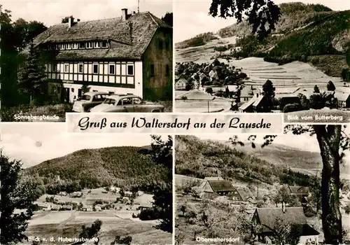 AK / Ansichtskarte  Waltersdorf_Zittau Sonnebergbaude Blick vom Butterberg Panorama von Hubertusbaude Oberwaltersdorf