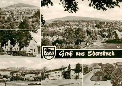 AK / Ansichtskarte  Ebersbach_Sachsen Panorama Blick zum Schlechteberg HOG Kretscham Kottmarsdorf VEB Bau- und Montagekombinat Kohle und Energie Schulungs-Ferienheim Kottmar