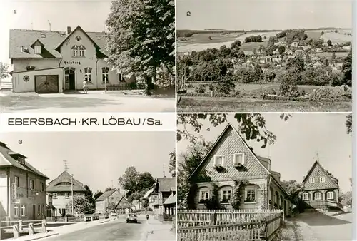 AK / Ansichtskarte  Ebersbach_Sachsen Gaststaette auf dem Hainberg Teilansicht Hauptstrasse Oberlausitzer Umgebindehaus