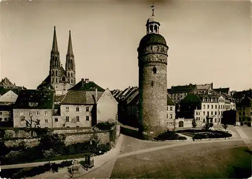 AK / Ansichtskarte  Goerlitz__Sachsen Altstadt Nikoleigraben Nikoleiturm Peterskirche Eingang zum Zwinger Handabzug