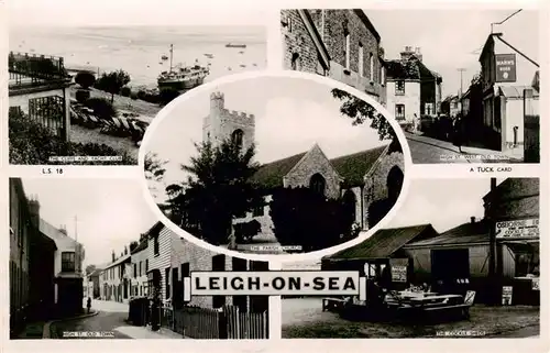 AK / Ansichtskarte 73911194 Leigh-on-Sea The Cliffs and Yacht Club High Street Old Town The Cockle Sheds High Street West Old Town