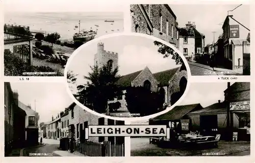 AK / Ansichtskarte  Leigh-on-Sea The Cliffs and Yacht Club High Street Old Town The Cockle Sheds High Street West Old Town