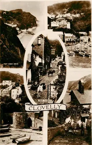 AK / Ansichtskarte  Clovelly_Bay_Torridge_UK Hobby Drive High Street The Quay Rose Cottage The Harbour