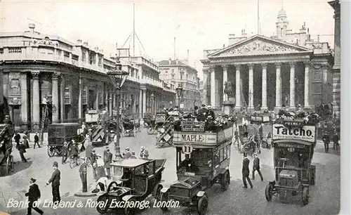 AK / Ansichtskarte  London__UK Bank of England and Royal Exchange