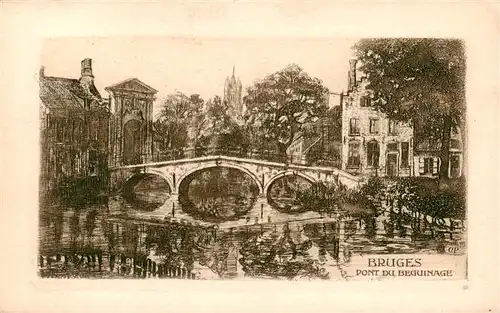 AK / Ansichtskarte  Bruges_Brugge_Flandre Pont du Beguinage