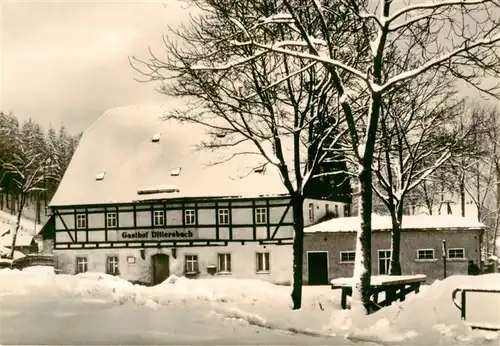 AK / Ansichtskarte  Dittersbach_Erzgebirge Gasthof Dittersbach im Winter