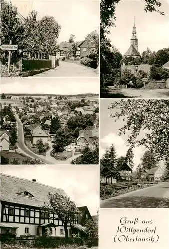 AK / Ansichtskarte  Wittgendorf_Zittau Teilansichten Kirche Fachwerkhaus