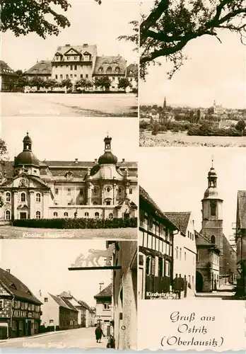 AK / Ansichtskarte  Ostritz Karl-Marx-Platz Kloster Marienthal Strassenpartien Kirche Panorama