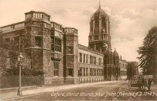 AK / Ansichtskarte  Oxford__Oxfordshire_UK Christ Church West Front 