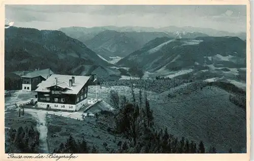 AK / Ansichtskarte 73911399 Buergeralpe_1266m_Mariazell_Steiermark_AT Berghotel mit Sauwand und Hochschwabgruppe