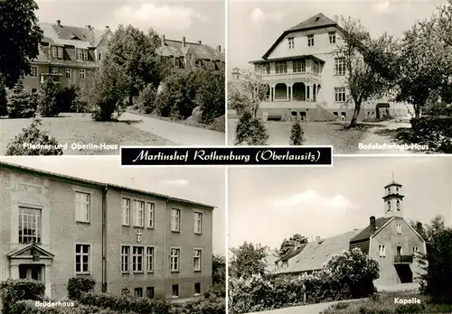 AK / Ansichtskarte 73911418 Rothenburg__Oberlausitz Fliedner und Oberlin Haus Martinshof Bruederhaus Bodelschwingh Haus Kapelle