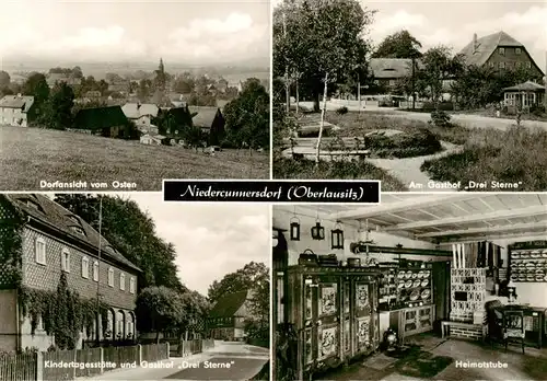 AK / Ansichtskarte  Niedercunnersdorf Dorfansicht Am Gasthof Drei Sternen Kindertagesstaette Heimatstube