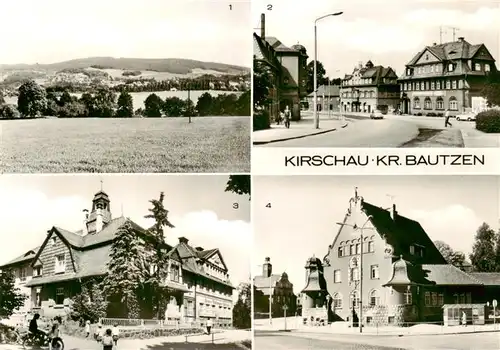 AK / Ansichtskarte 73911429 Kirschau_Sachsen Panorama Postplatz Ernst Thaelmann Schule Postamt