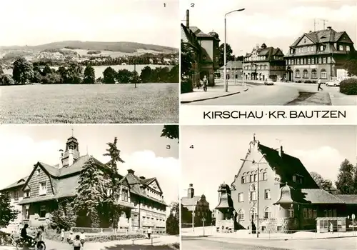 AK / Ansichtskarte  Kirschau_Sachsen Panorama Postplatz Ernst Thaelmann Schule Postamt