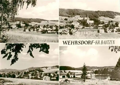 AK / Ansichtskarte  Wehrsdorf_Sachsen Panorama Blick zum Steinberg Freibad