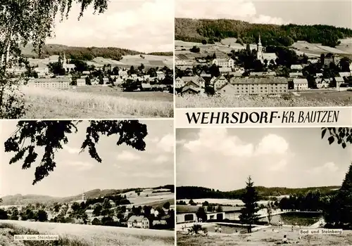 AK / Ansichtskarte  Wehrsdorf_Sachsen Panorama Blick zum Steinberg Freibad