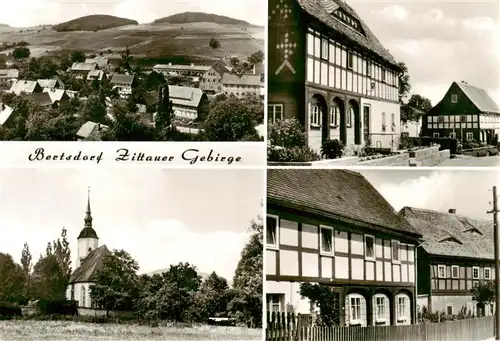 AK / Ansichtskarte  Bertsdorf-Hoernitz Zittauer Gebirge Ortspartien Kirche