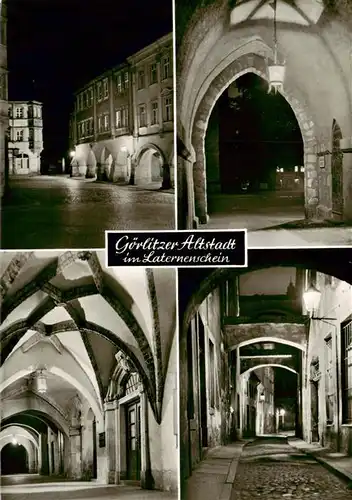 AK / Ansichtskarte 73911470 Goerlitz__Sachsen Altstadtpartien im Laternenschein