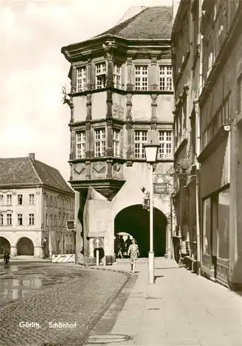 AK / Ansichtskarte  Goerlitz__Sachsen Schoenhof Renaissancehaus