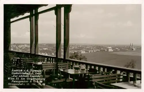 AK / Ansichtskarte  Wien_AT Blick von der Veranda der Gastwirtschaft Zur schoenen Aussicht