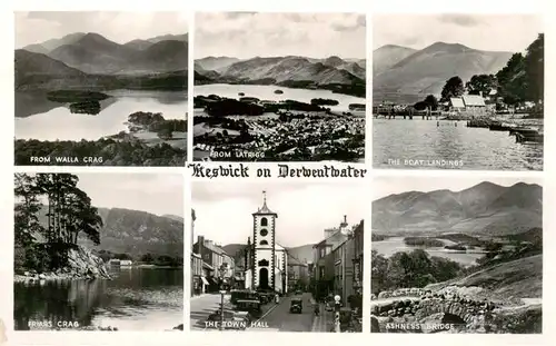 AK / Ansichtskarte  Keswick__Derwentwater_UK Walla Crag From Latrigg The Sact Landinos From Crag The Town Hall Ashnessbridge