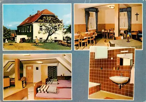 AK / Ansichtskarte 73911570 Neu-Anspach Landheim der Friedenskirche Offenbach Gastraum Zimmer Bad