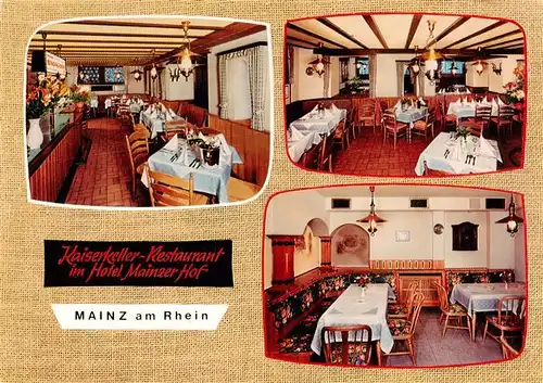 AK / Ansichtskarte 73911586 Mainz__Rhein Kaiserkeller Restaurant im Hotel Mainzer Hof