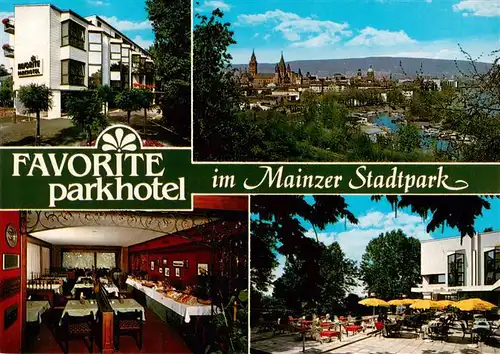 AK / Ansichtskarte  Mainz__Rhein Favorite Parkhotel im Mainzer Stadtpark Gastraum Terrasse