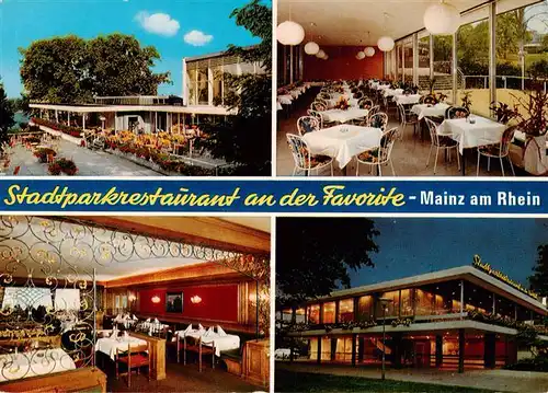 AK / Ansichtskarte  Mainz__Rhein Stadtparkrestaurant an der Favorite Gastraeume