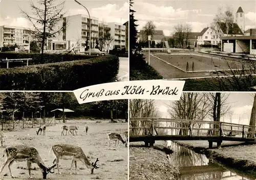 AK / Ansichtskarte  Brueck_Koeln Siedlung Freibad Tierpark Bruecke