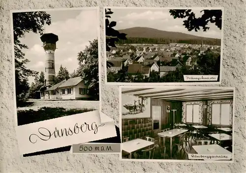 AK / Ansichtskarte 73911605 Fellingshausen_Hessen Duensberg Gaststaette Aussichtsturm Gastraum