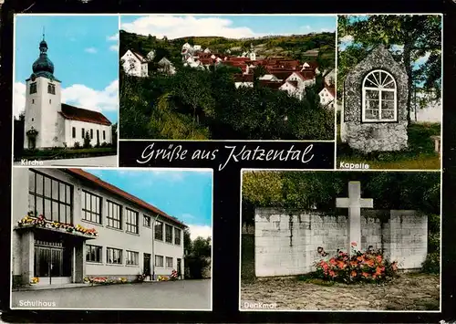 AK / Ansichtskarte 73911615 Katzental Kirche Panorama Kapelle Schulhaus Denkmal
