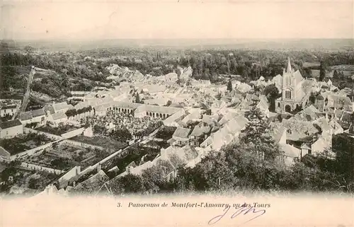 AK / Ansichtskarte  Montfort-l_Amaury_78_Yvelins Vue aerienne des Tours