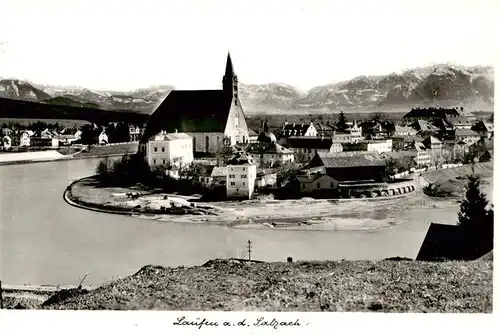 AK / Ansichtskarte  Laufen_Salzach Panorama mit Kirche